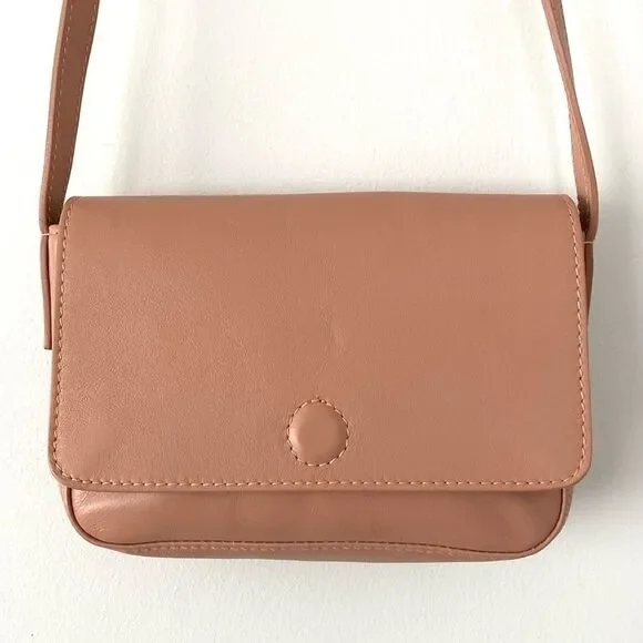 American Eagle Dusty Pink Crossbody Bag Adjustable Strap Vacation Coastal Preppy