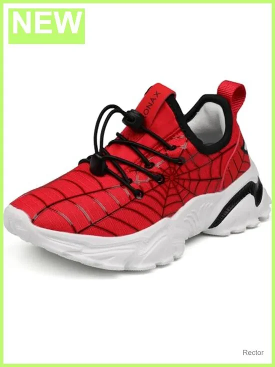 Boys Lightweight Bungee Closure Sneakers Comfortable Athletic Shoes
