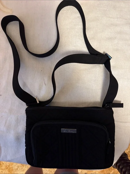 Vera Bradley Black Quilted Messenger Crossbody