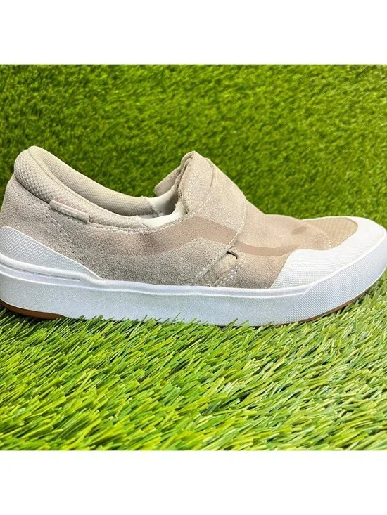 Vans Slip-On EXP Pro Mens Size 8 Beige White Athletic‎ Skateboard Shoes Sneakers