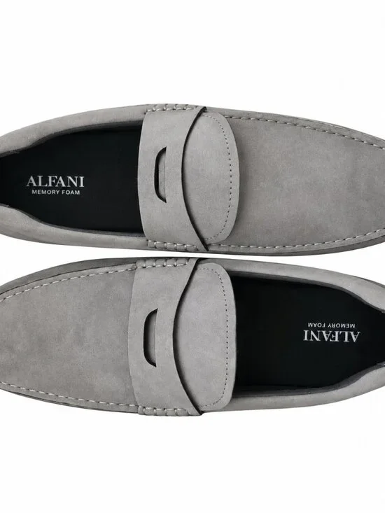 Alfani Gray Memory Foam Penny Loafers Men’s Size 13