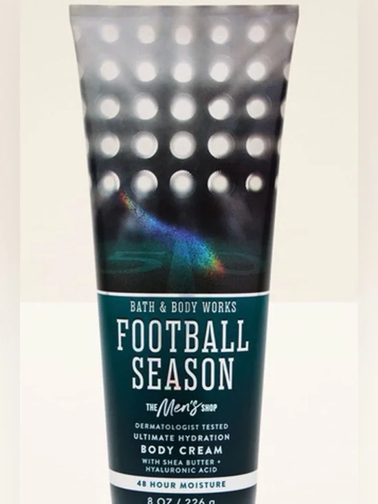 Bath & Body Works Football Season Men's Body Cream - Teal, Black, White