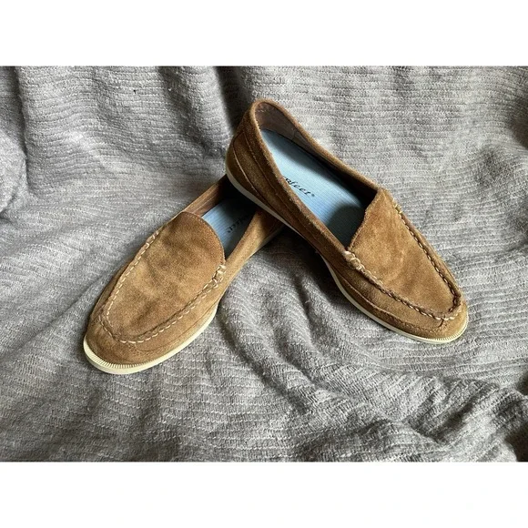 FRYE BAXTER Men's Slip On Loafer Shoes Brown Suede Leather Size 9.5