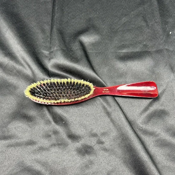 Vintage Eton West Germany Clothes Brush and Shoe Horn Combo Burgundy Resin