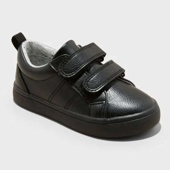 Cat & Jack Toddler Boys Dino Sneakers Black Size 11T Hook‎ Loop NWT