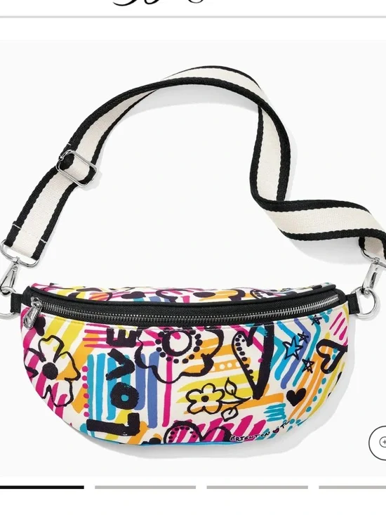 Brighton Colorful Graffiti Love Pop Art Print Belt Bag Crossbody Streetwear