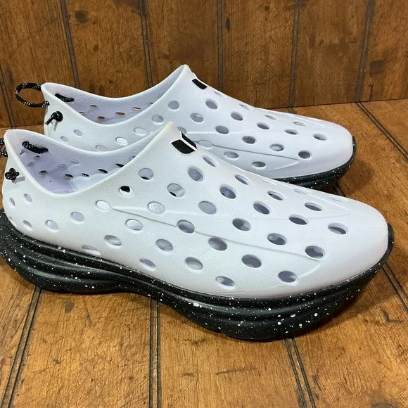 Kane Revive Active Recovery Shoes Men's Size 14 White Black Slip On Clogs