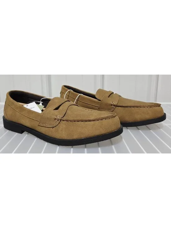 Goodfellow Orson Brown Faux Suede Casual Dress Penny Loafers -- Men's Size 10.5