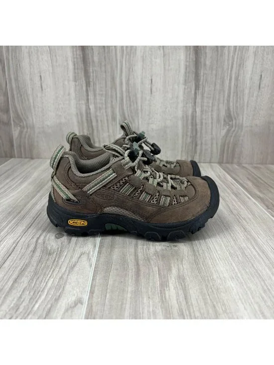 Keen Hiking Shoes Kids Toddler 9 Almosa Brown Leather Toggle Low Top Outdoor