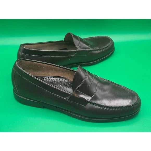 Brooks Brothers 346 Mens Burgundy Leather Penny Loafers Hand Sewn 11 D 5229