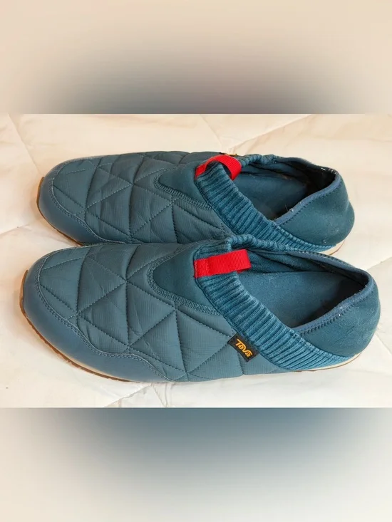 Teva Ember Moc Slip-Ons Quilted Blue Slipper Shoes Men’s Sz 10