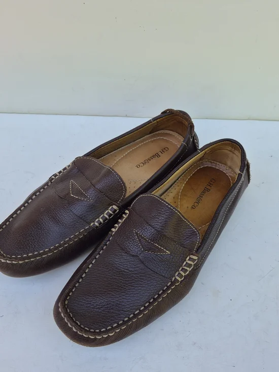 G.H. Bass & Co. Brown Leather Moccasin Penny Loafers