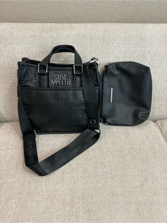 Steve Madden Black Crossbody Bag with Removable Pouch