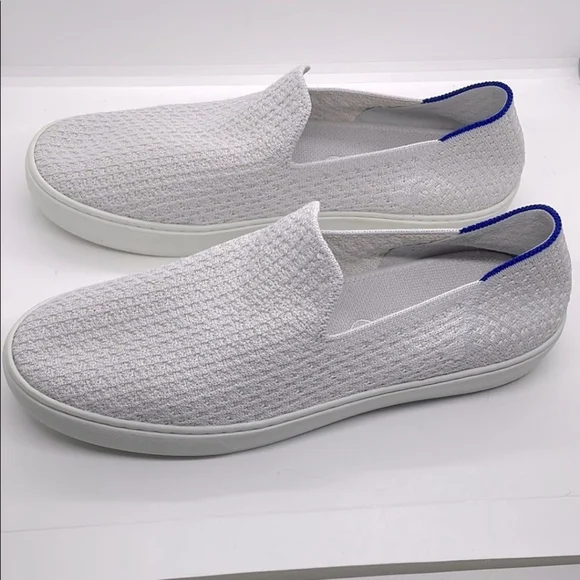 Rothy’s Retired Honeycomb Slip-On Sneakers Salt Color-Light Gray Women's Sz 7.5