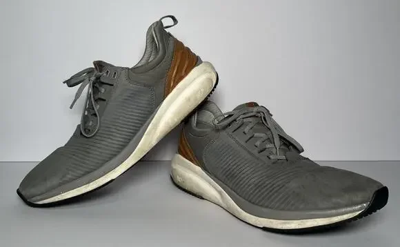 TR1 LUXE MEN'S SHOES SIZE 10 M GRAY NUBUCK LACE UP Johnston & Murphy