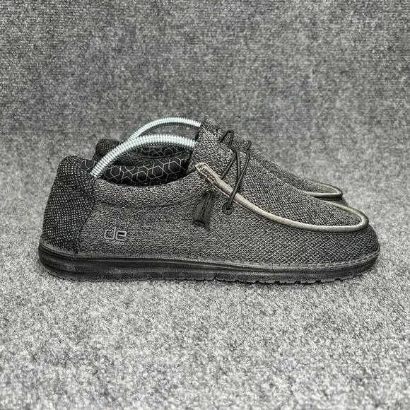 Hey Dude Wally Sox Micro Shoes Men's Size 9 Black Slip On Comfort Casual Loafers
