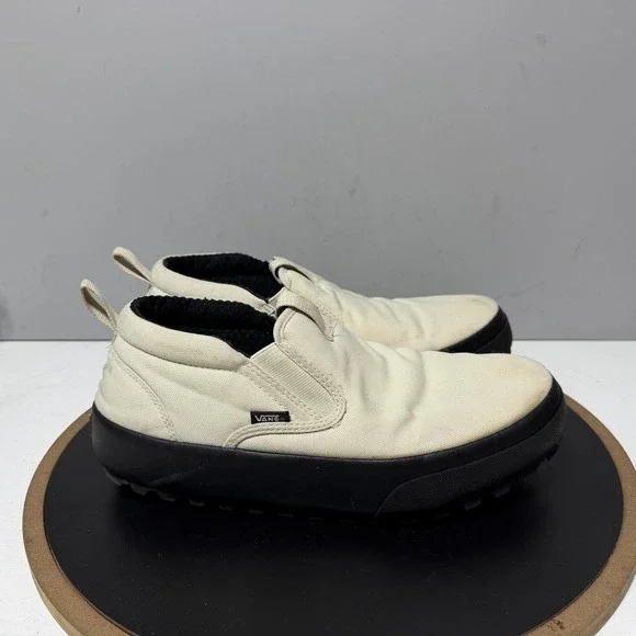 Vans Snow Lodge Slipper Mid Vansguard Shoes Mens Size 10 Beige Canvas