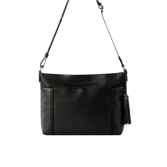 Ampere Creations Boho Vegan Leather Crossbody Bag Braided with Tassle