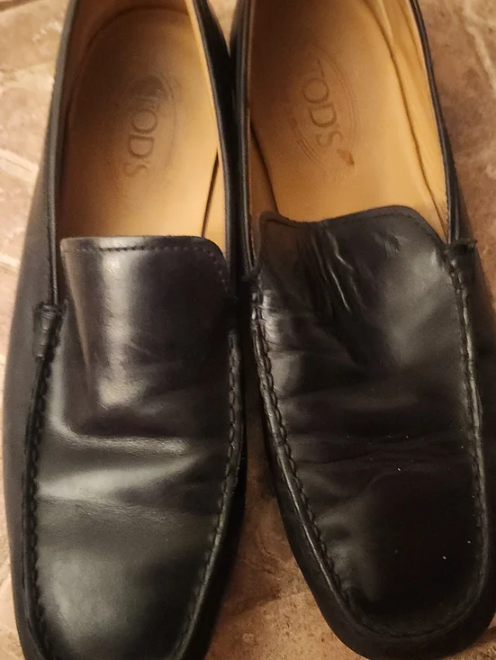Tod's Black Leather Slip-On Moccasin Loafers