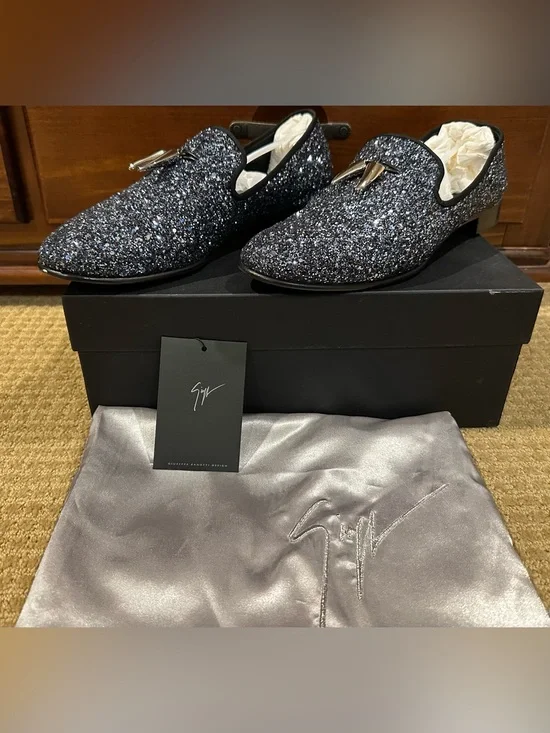 Giuseppe Zanotti Men’s Glitter Tassel Slip-Ons 12M