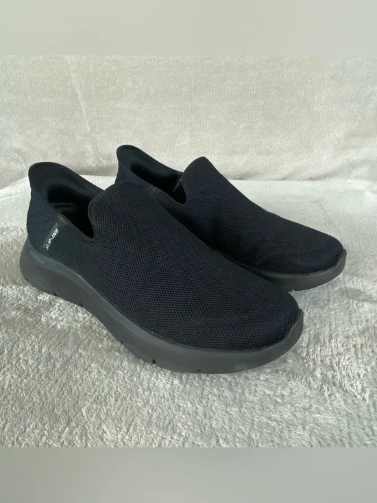 Skechers GoWak Flex No Hands Slip-Ins Loafer Mens Size‎ 12 Black Knit Sneakers