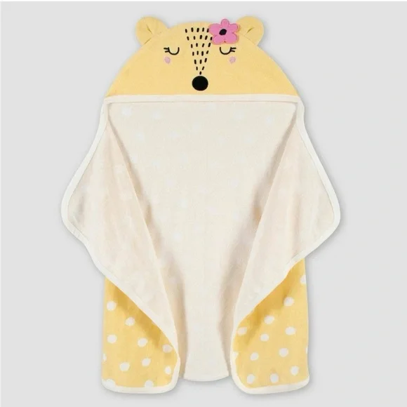 Bath Towel Wrap Gerber Baby Fox Trey Hooded‎ Oslo-Tex 22”x33” New