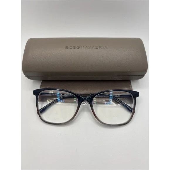 BCBG MAXAZRIA Kaleah Blue Fade Womens Full Rim Eyeglasses 52-16-135 w/case