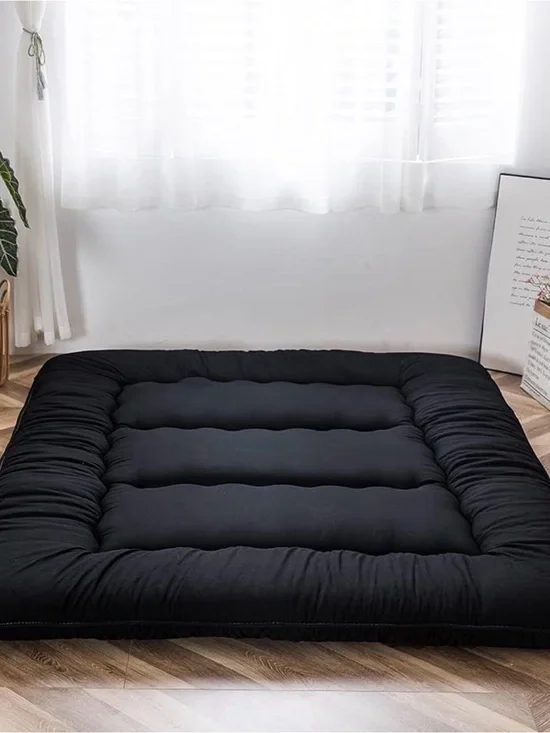 Ultra-Soft Quilted Futon Mattress Cover — Black