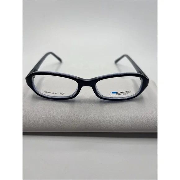 New Lantis Optical L8006 Navy Blue 45-15-128 Navy Crystal Eyeglasses Frame #010
