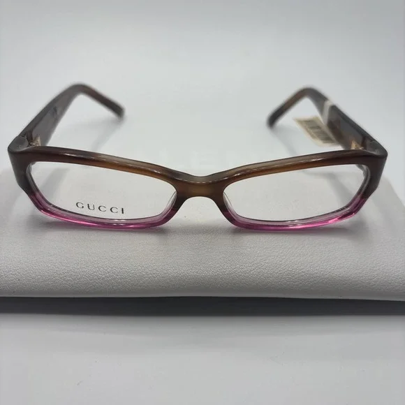 New Gucci GG 3196 YOI Brown Pink Eyeglasses Frames 50-14 130mm Italy #479