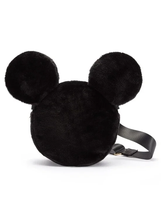 Mickey Mouse Faux Fur Round Crossbody Bag