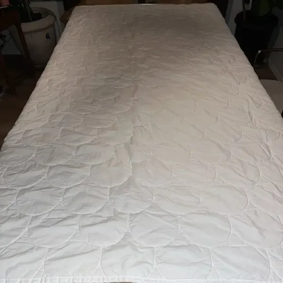 Hästens White Mattress Cover 80x69 Quilted Cotton & Tencel Fill Corner Straps