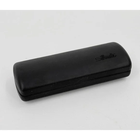 Silhouette Hard Clam Shell Black Eyeglasses ProtectiveCase 6 x 2.25 x 1.5 Inches