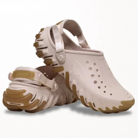 Crocs Echo Gum RO Clog Rose Dust Pink Tan Mens 9 Womens 11 211675-6UR New