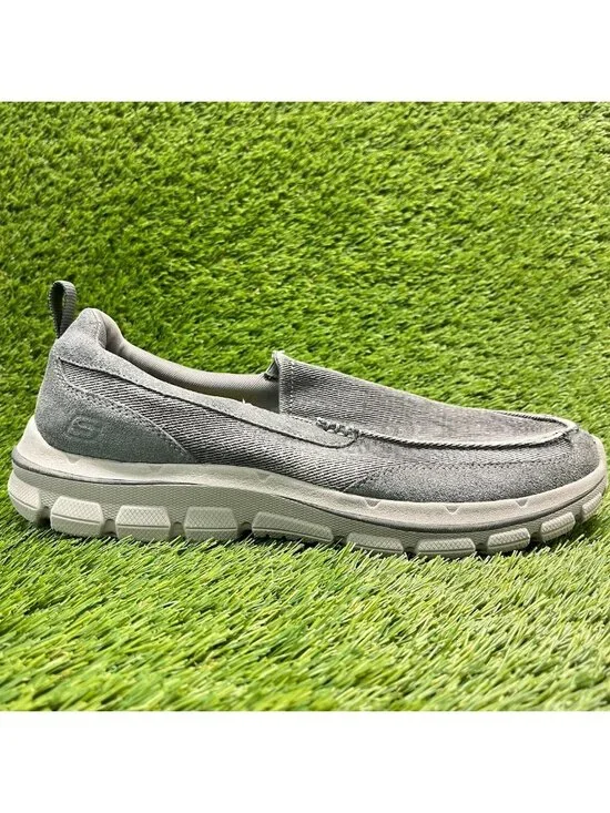 Skechers Palmero Matthis Mens Size 12 Charcoal Gray Casual Classic Slip On Shoes