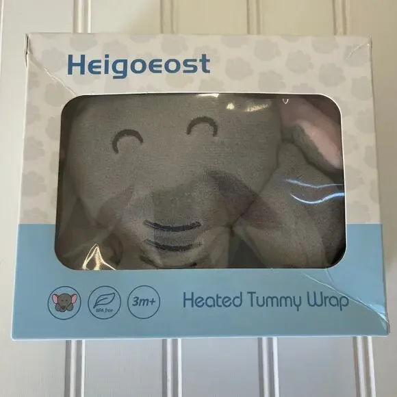 NEW NIB Heigoeost Heated Tummy Wrap Babies Gas Relief‎ Colic Gift Baby Shower
