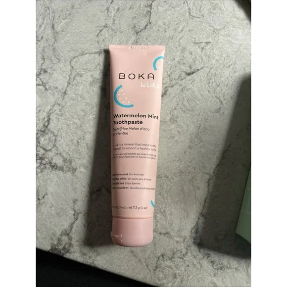 Boka Kids Fluoride Free Toothpaste Hydroxyapatite‎ Watermelon Mint 4 oz EXP 7/27