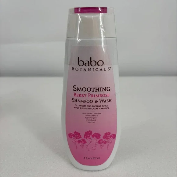 Babo Botanicals Smoothing Berry Primrose Shampoo & Wash 8 fl oz Plant Based