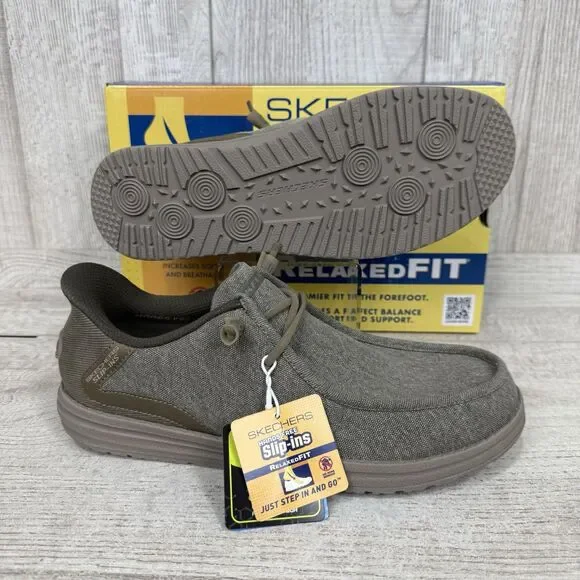 Skechers Melson Coronado Men’s Size 11 Slip-Ins Memory Foam 210959 Khaki Relaxed