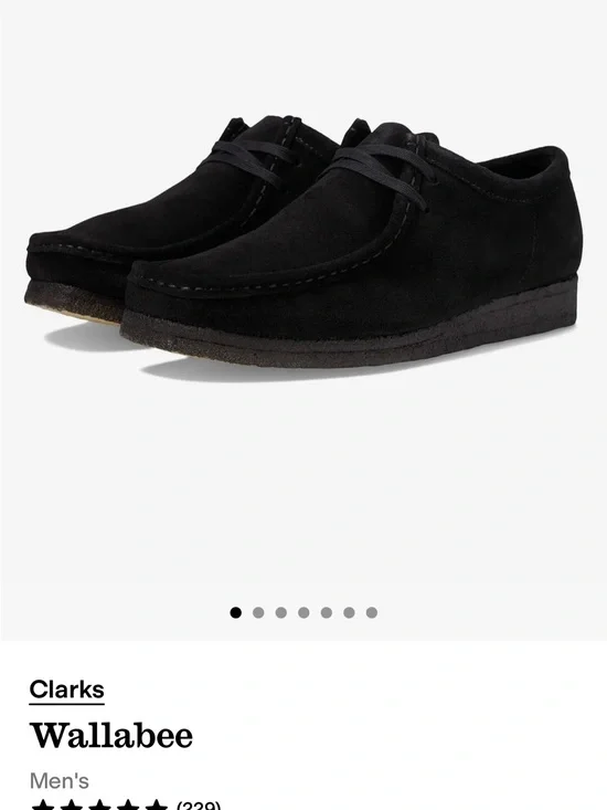Clarks Wallabee Men's Black Suede Slip-On Loafers