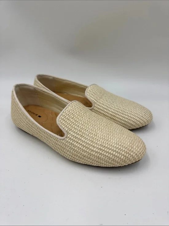 Birdies Cream Woven Slip-On Loafers