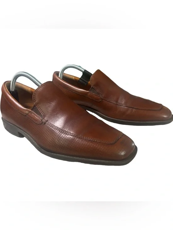 Ecco 632614 Edinbugh Perf Mink Leather Slip On Comfort Shoes Size 8 Euro 41