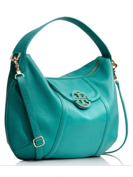 Tory Burch Amanda Crossbody Hobo in Turquoise
