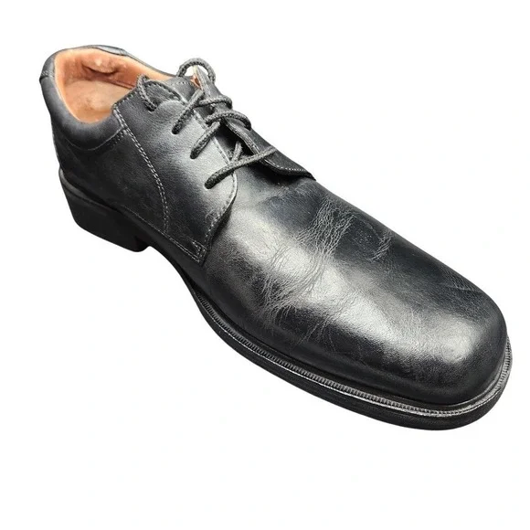Johnston & Murphy XC4 Shoes Mens Size 10 Black Leather Derby Waterproof‎ Dress
