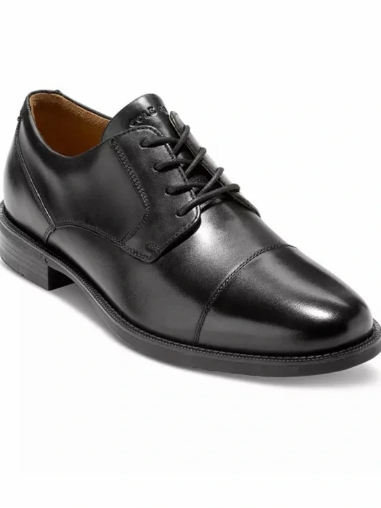 Cole Haan Bedford Cap-Toe Black Oxfords (10.5)