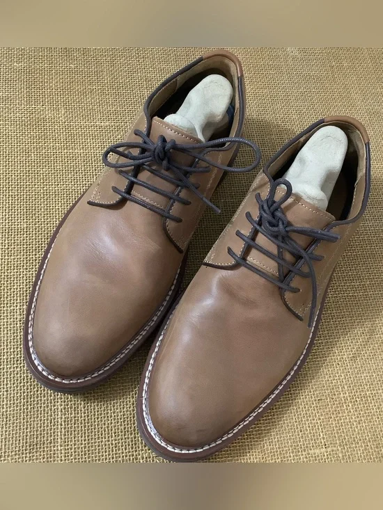 Johnston & Murphy Men's Classic Brown Leather Derby Shoes - Lace-Up size 8.5 M