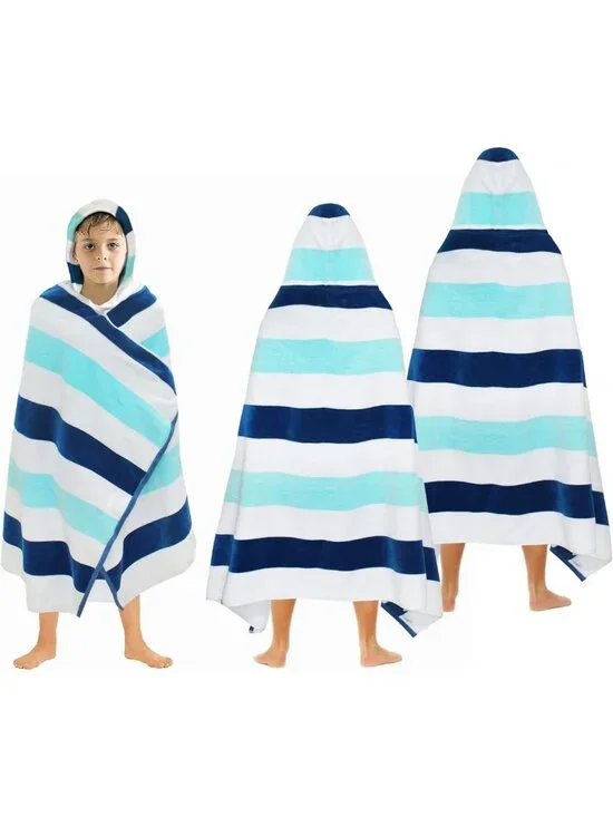 Cozy 2-Pack Kids Hooded Bath Towels - Soft 100% Cotton Wraps for Boys & Girls