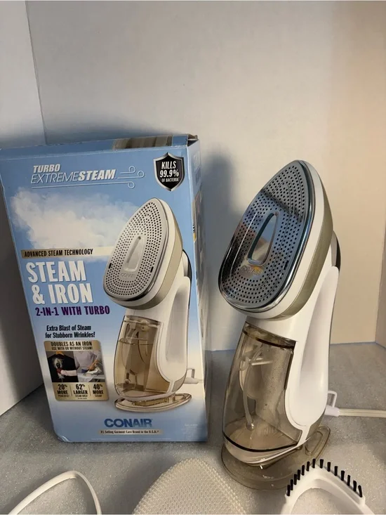 Conair Kids 2-in-1 Steam & Iron Handheld Steamer — White/Clear