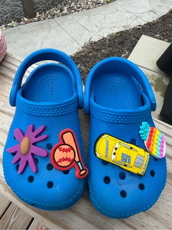 Crocs Kids Blue Clog with Jibbitz