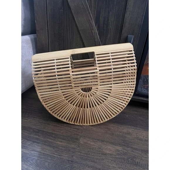 Bamboo Handmade‎ Bag Handbag Unique Vintage Purse Boho Chic Retro